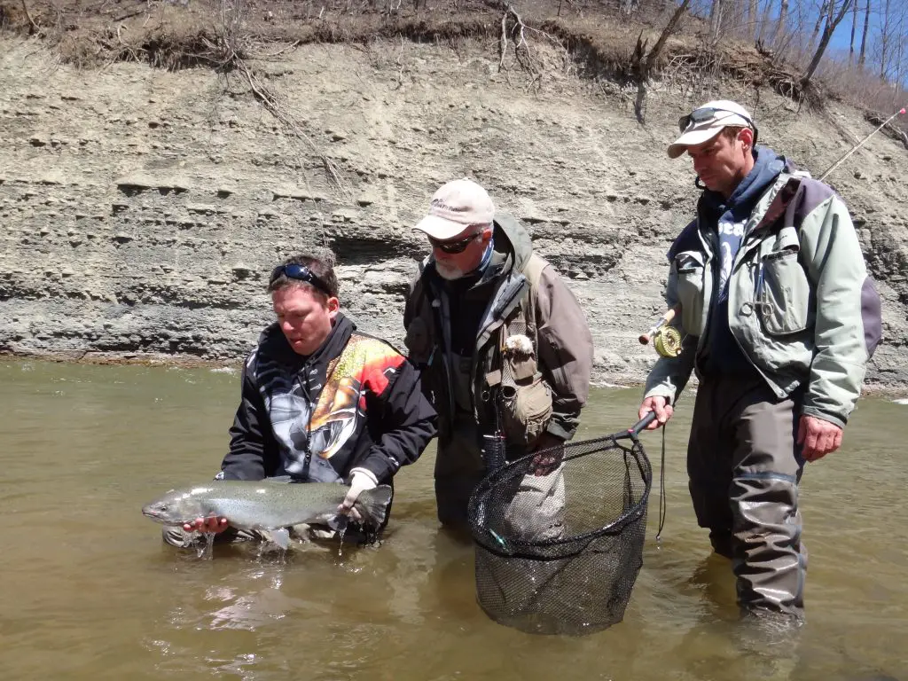 Graham with Bill Spicer and Mark Melnyk from the New Fly Fisher Show