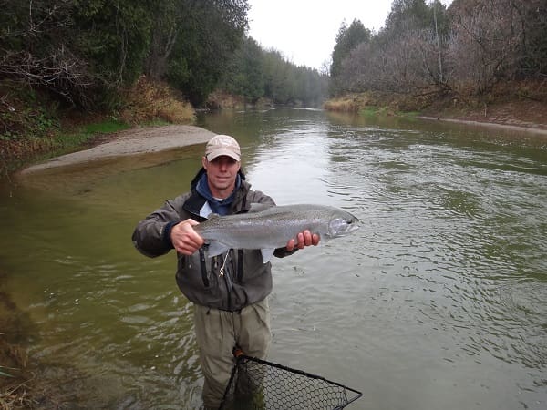 Fishing for steelhead with worms