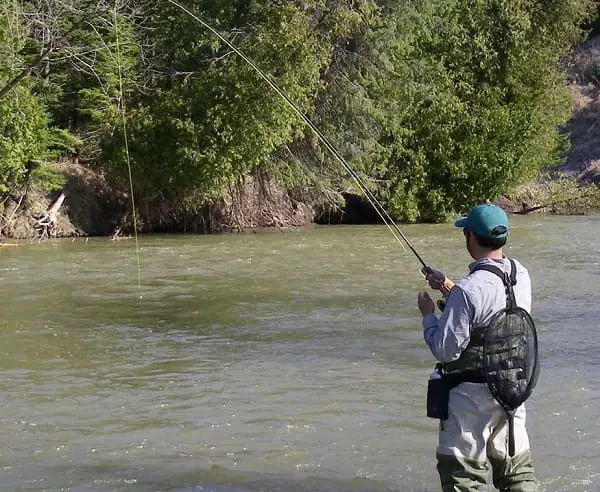 An an angler learning how to catch trout