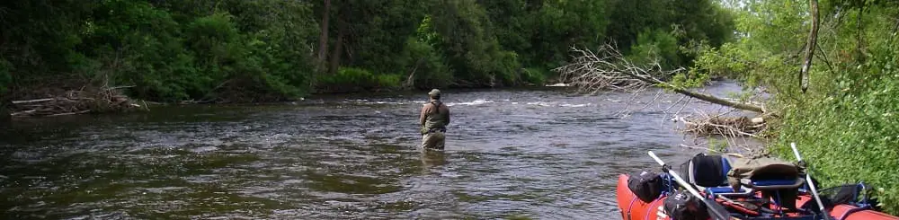 Fishing faster water with weights to get the flies down