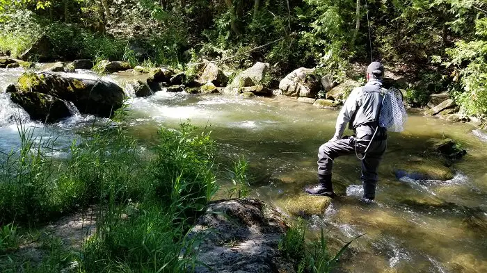 An angler with all the right fly fishing gear