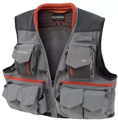 The Simms Guide vest in gray color.