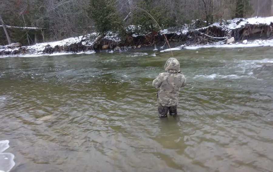 You can use the water to keep fishing rod guides from freezing.