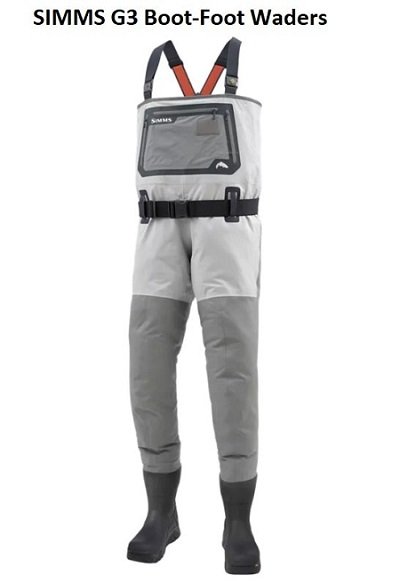 Simms G3 boot foot waders are the best waders for steelhead fishing