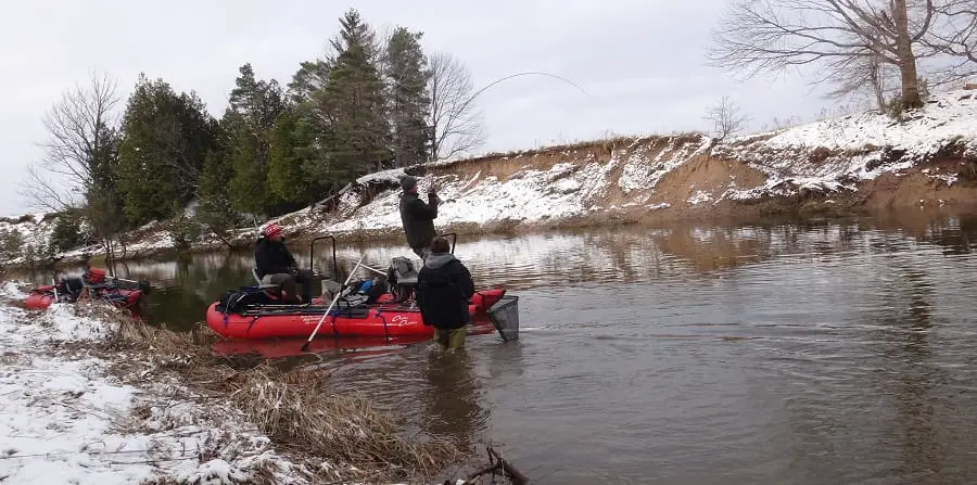 Centerpin fishing gear for winter fishing