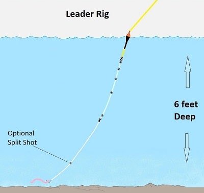 A steelhead float leader setup