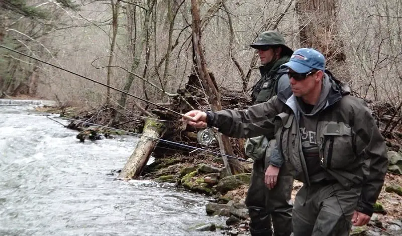 Me doing Euro Nymphing training with George Daniel