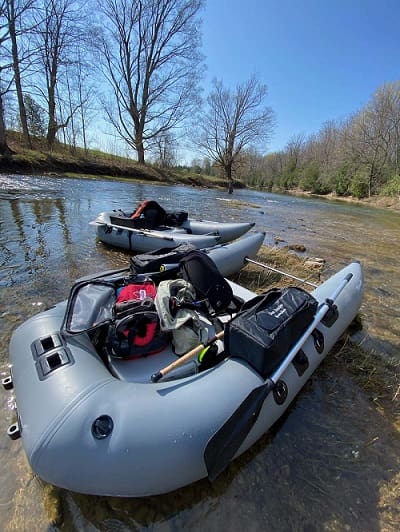 A couple of smaller fly fishing boats