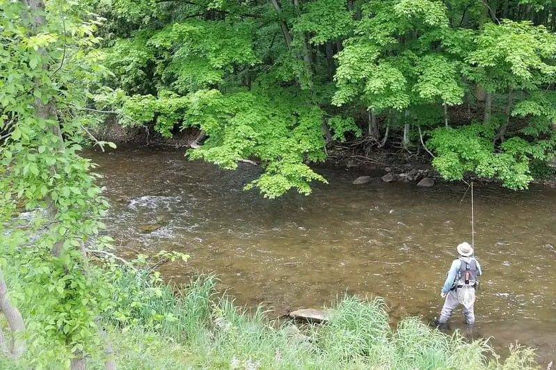 Fly Fishing Nymphs on a trout river