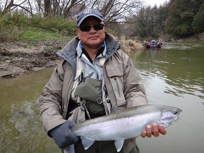 Caught with a 3 pound Steelhead Leader