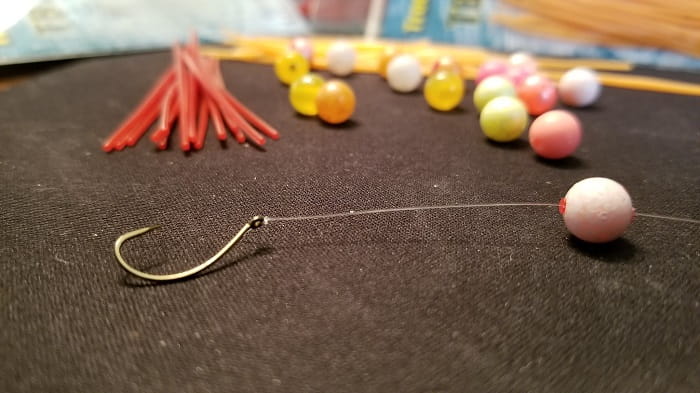 An image showing how to rig a trout bead