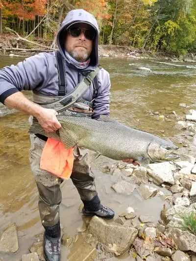 Salmon fishing on smaller rivers