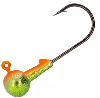 Metallic Antifreeze Orange steelhead jig head