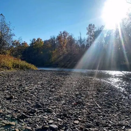 The Chagrin River in the fall