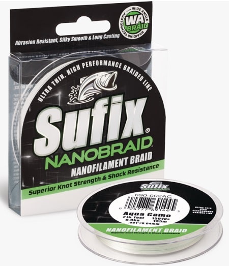 the Sufix Nanobraid fishing line