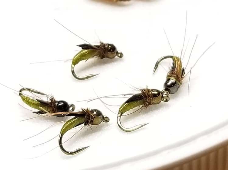 I think artificial flies like these caddis flies are the best bait for brook trout.