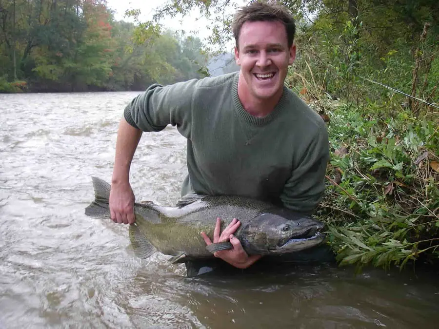 One of my clients with a high water and dirty water salmon.