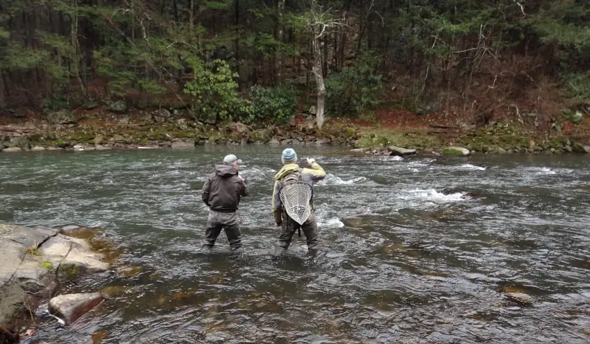 Fly fishing for steelhead in Erie PA