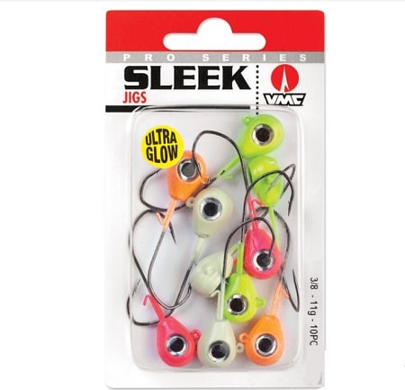 An assortment of jig heads for jig fishing for steelhead