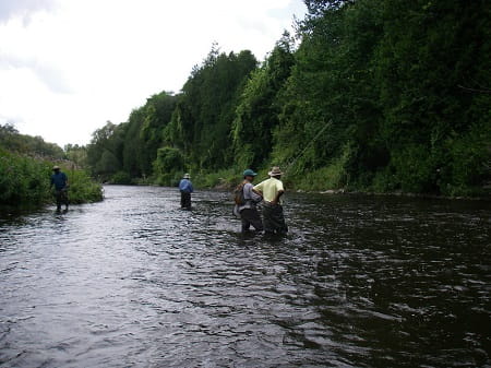 An on river fly fishing class