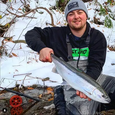 Dylan With a Michigan Winter Steelhead