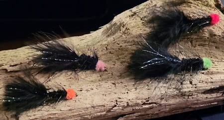 A set of egg sucking leeches for steelhead