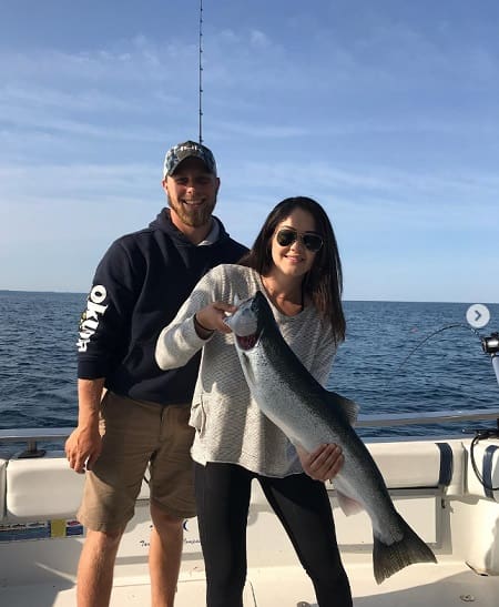 A nice Michigan steelhead caught on Fire Plug Charters boat.