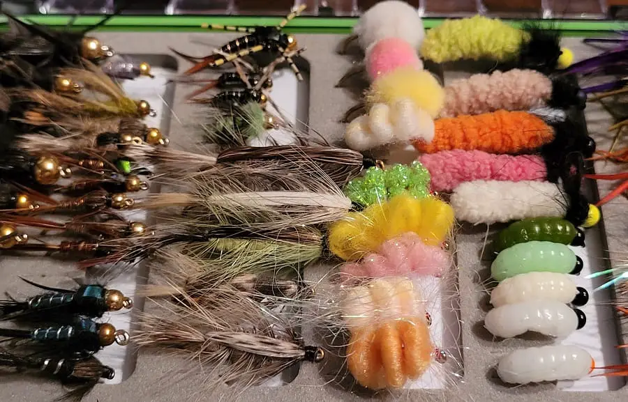 A box of the best steelhead flies for Pennsylvania