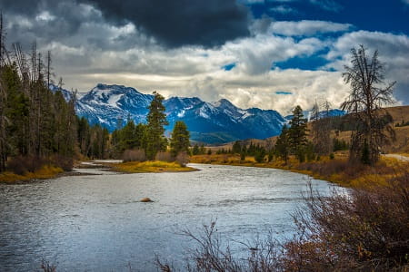 Salmon River Lower Stanley Idaho Sawtooth Range