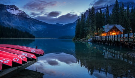 An Alaskan fishing lodge