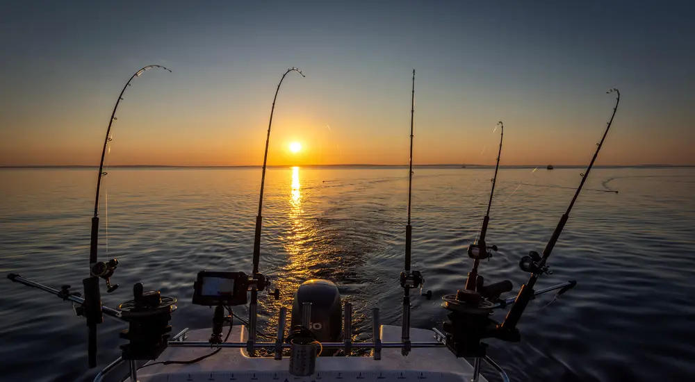 Trolling for great lakes brown trout