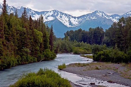 An Alaska trout river