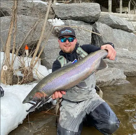 Late winter steelhead fishing can product some of the biggest steelhead on the year.