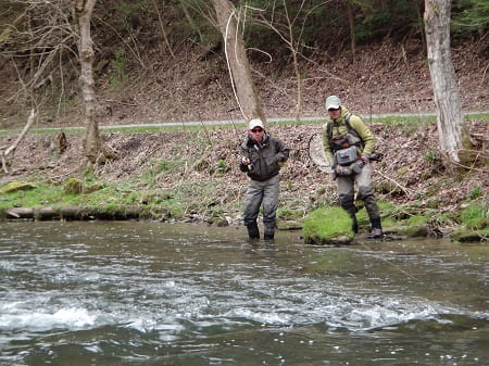 Training with George Daniel who is an expert at nymph fishing for trout