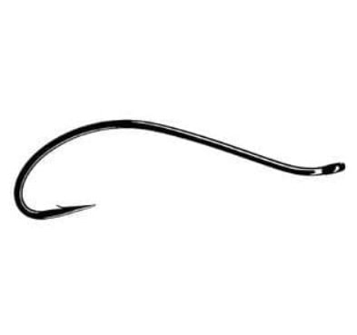 I do not recommend this type of curved nymph hook as I find the gap is small and they do not hook up well.