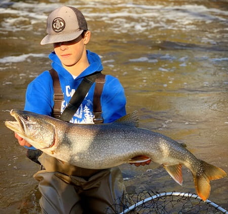 A nice river lake trout.