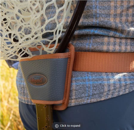 This Fishpond Net Holster is a good way to carry a fly fishing net 