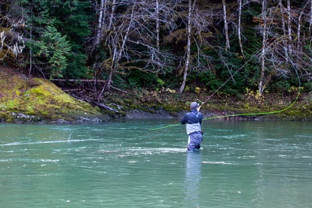 Using the right switch rod line makes casting like this much easier.