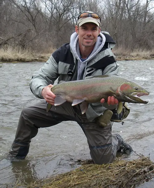 Crankbait fishing for steelhead paid off with this big steelhead