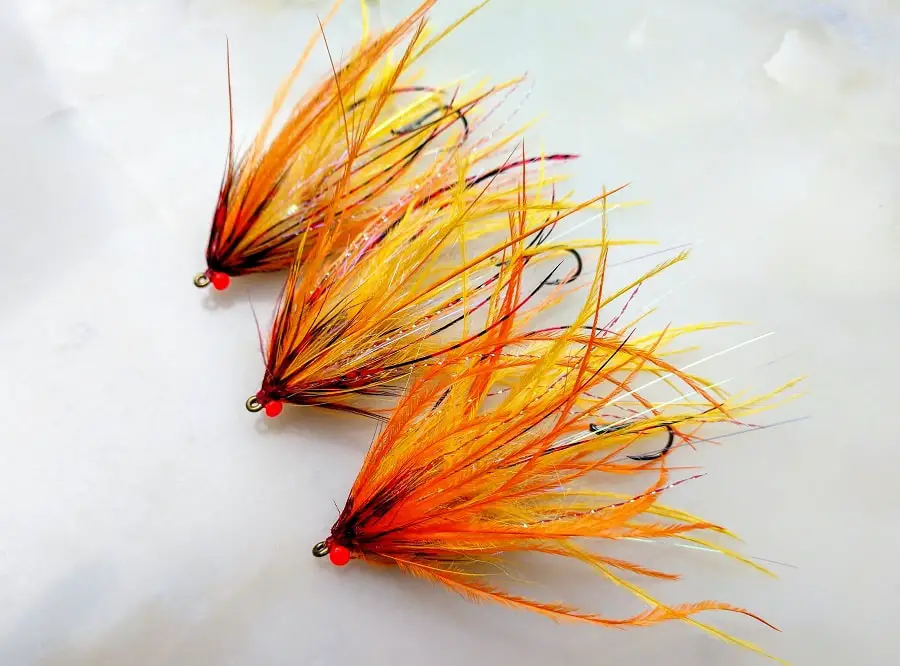 A Gareth Thomas Spey fly designed for Spey fishing for Ohio Steelhead.