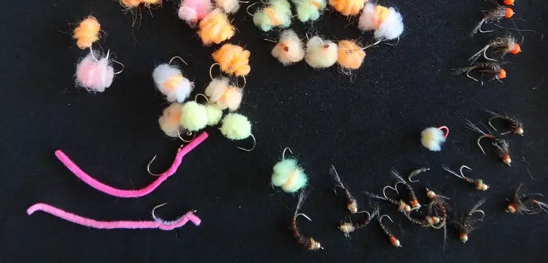 An assortment of the best flies for Ohio steelhead.