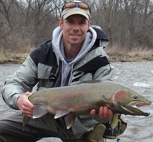 Fishing lures for Ohio steelhead is good for spring run steelhead like this.