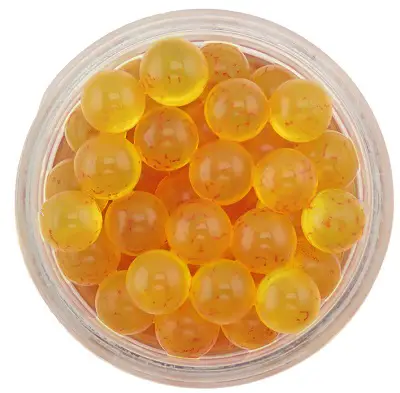 The Pautzke Fire Balls are a great soft bead imitation eggs that can be used as a single egg or tied into egg sacs.