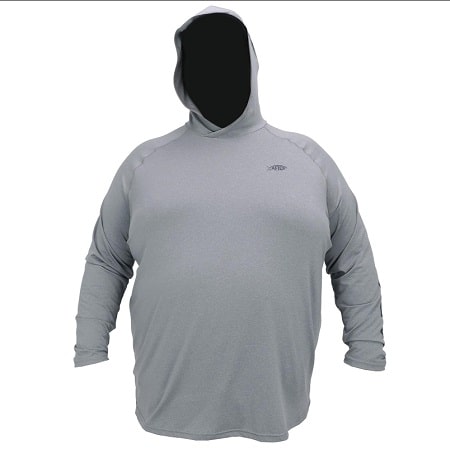 The AFTCO Men's Big Guy Samurai 2 Performance Hoodie is the best sun shirt for big guys.