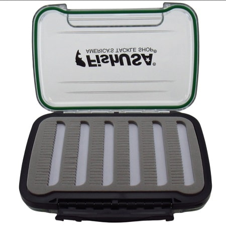 This is the FishUSA Fly box which is one of the best waterproof fly boxes available