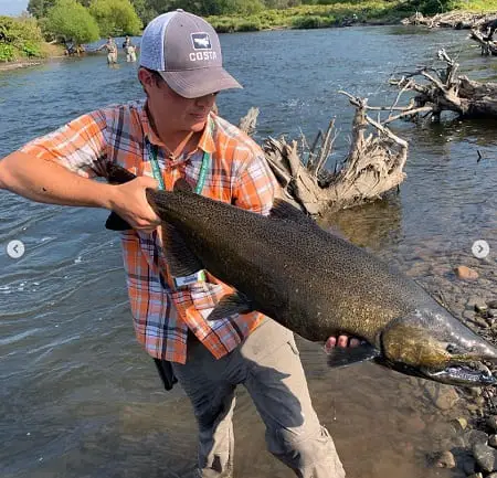 A chinook salmon from a New York River.