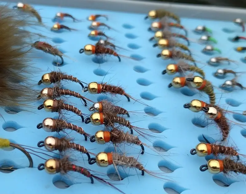 Nymphs in one of the best fly boxes, the Tacky Original Box