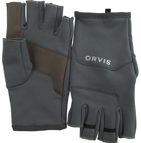 These fishing gloves are the Orvis Men's Fingerless Fleece Gloves