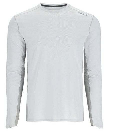 The Simms Men's SolarFlex Crewneck is one of the best sun shirts without a hood