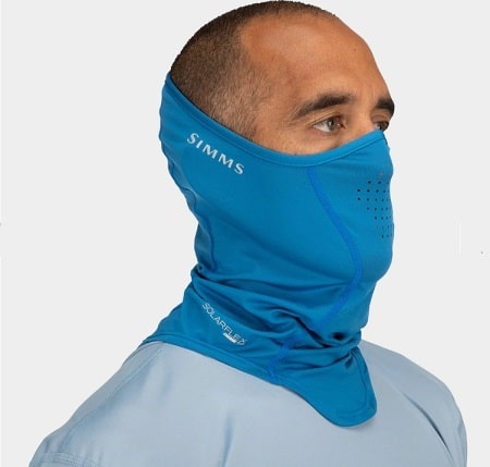 The Simms SunGaiter which makes our list of the Best Neck Gaiters For Fishing